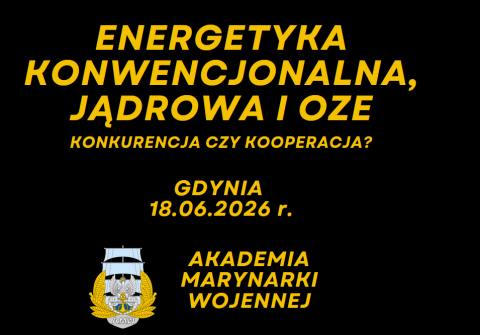 za obrazku widoczna nazwa konferencji, data oraz logo akademii marynarki wojennej